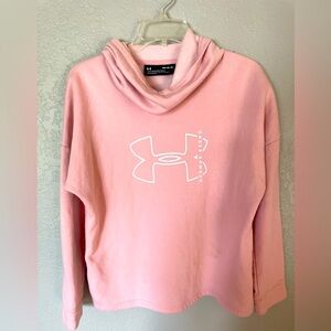 Under Armour pink women’s scuba neck hoodie